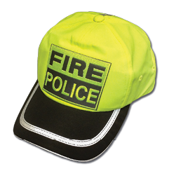 Hi Viz Fire Police Baseball Cap with Black Brim