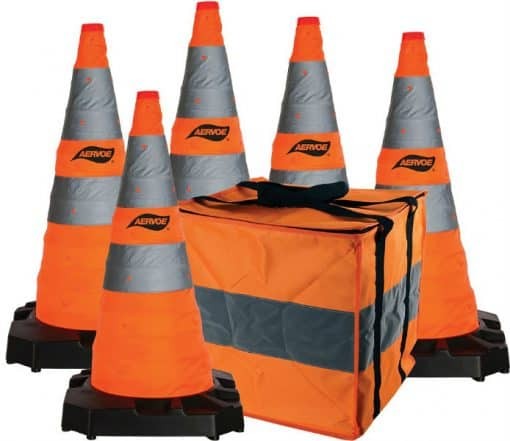 28″ H.D. Collapsible Safety Cone 5-Pack