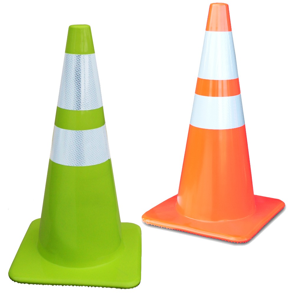 Orange Safety Traffic Cones W/4 & 6" 3M Reflective Collar 8/Pkg 2850-7-MM 28 In 