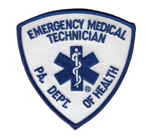 Heros Pride 5340 Emergency Medical Technician PA DEPT OF HEALTH EMT Shoulder Patch, 3-3/4x3-3/4 