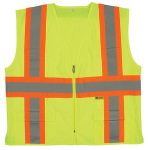 Class 2 Safety Vest With Contrasting Stripes