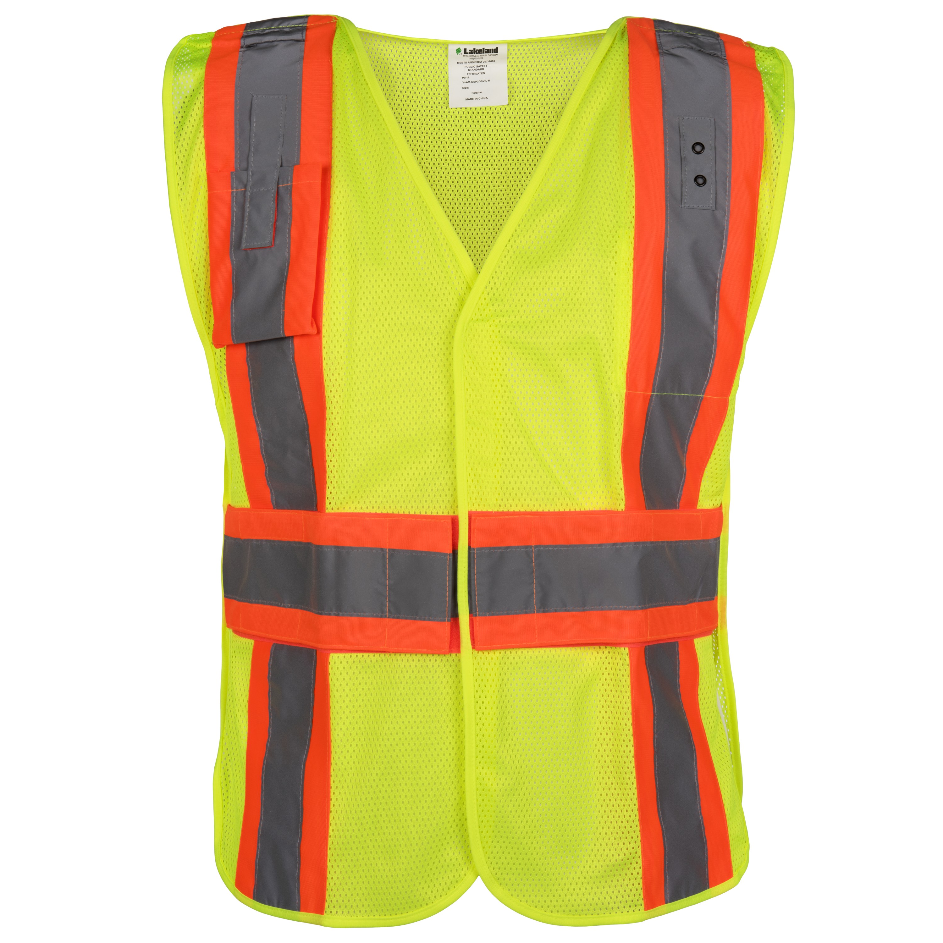 PUBLIC SAFETY VEST 5 POINT BREAK AWAY MESH LINE YELLOW