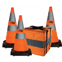 28″ H.D. Collapsible Safety Cone 3-Pack