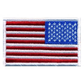 Hero's Pride 0039 US Flag Patch White Border Reverse