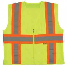 Class 2 Safety Vest With Contrasting Stripes