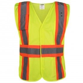 VAMOSC2GBVL Lakeland Public Safety Vest 5 Point Break Away All Velcro - Mesh