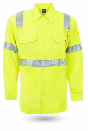 SH56HV TecaSafe® One Long Sleeve High Visibility Button Front Shirt