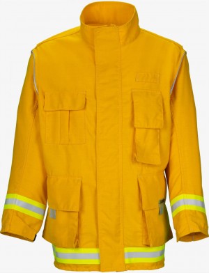 Lakeland Wildland Fire Coat 6 oz. Yellow Nomex Front
