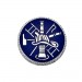 Smith & Warren C193F Fire Scramble Collar Insignia Nickel with Blue Background
