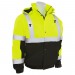 W106 ERB Safety Bomber Jacket  Lime Over Black