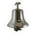 FB-1210C FB12, 12 inch Fire Bell Brass Chrome Plated with Stand, Clapper, Eagle Bolt, and Chrome Eagle 