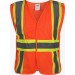 PUBLIC SAFETY VEST 5 POINT BREAK AWAY MESH RED ORANGE